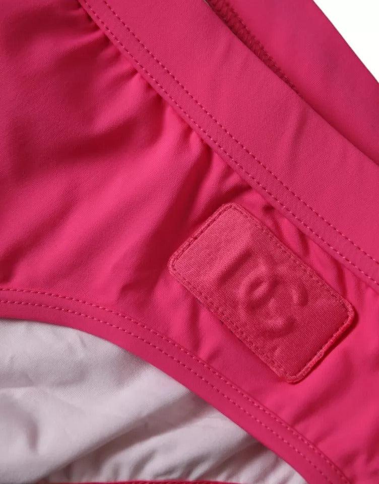 Dolce & Gabbana Pink Nylon DG Logo Beachwear Brief Swimwear Men - Arichezz.store