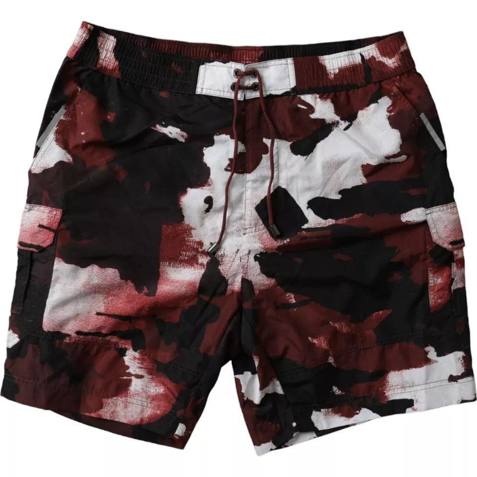 Dolce & Gabbana Multicolor Camouflage DG Logo Beachwear Shorts Swimwear - Arichezz.store