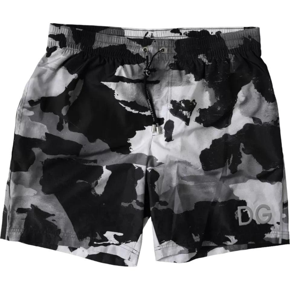 Dolce & Gabbana Multicolor Camouflage DG Logo Beachwear Shorts Swimwear - Arichezz.store