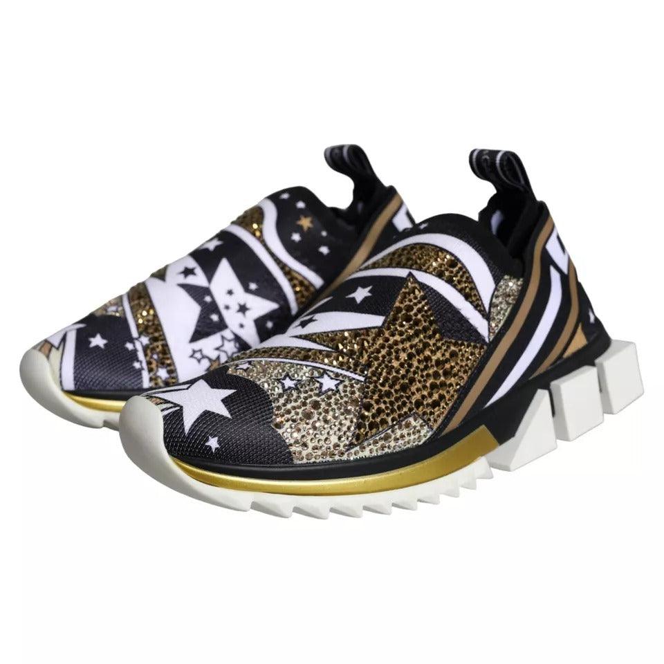 Dolce & Gabbana Multicolor Comet Star Print Sorrento Sneakers Shoes - Arichezz.store