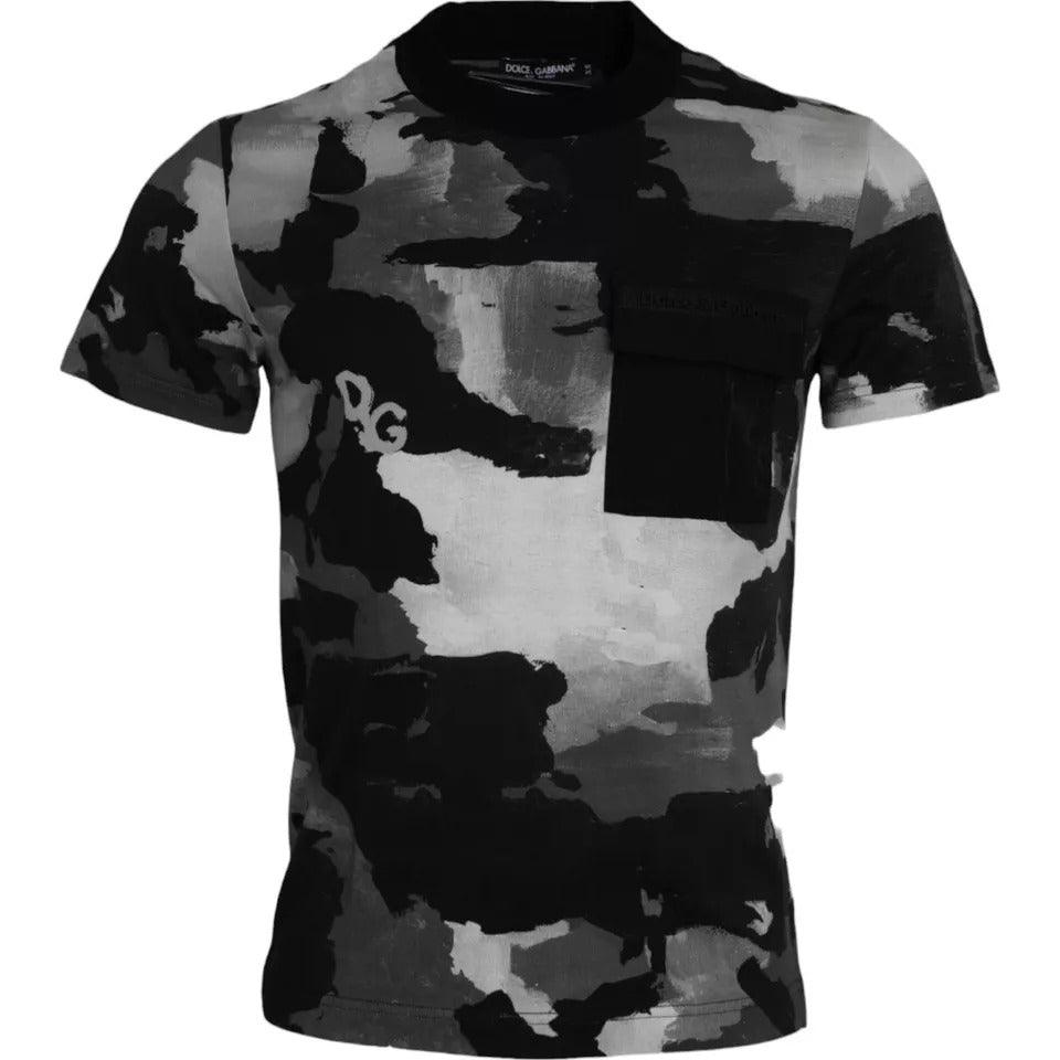 Dolce & Gabbana Multicolor Camouflage Cotton Crewneck T-shirt - Arichezz.store