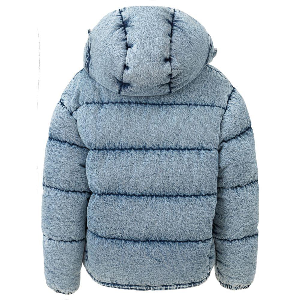 Miu Miu Denim Blue Puffy Down Jacket - Arichezz.store