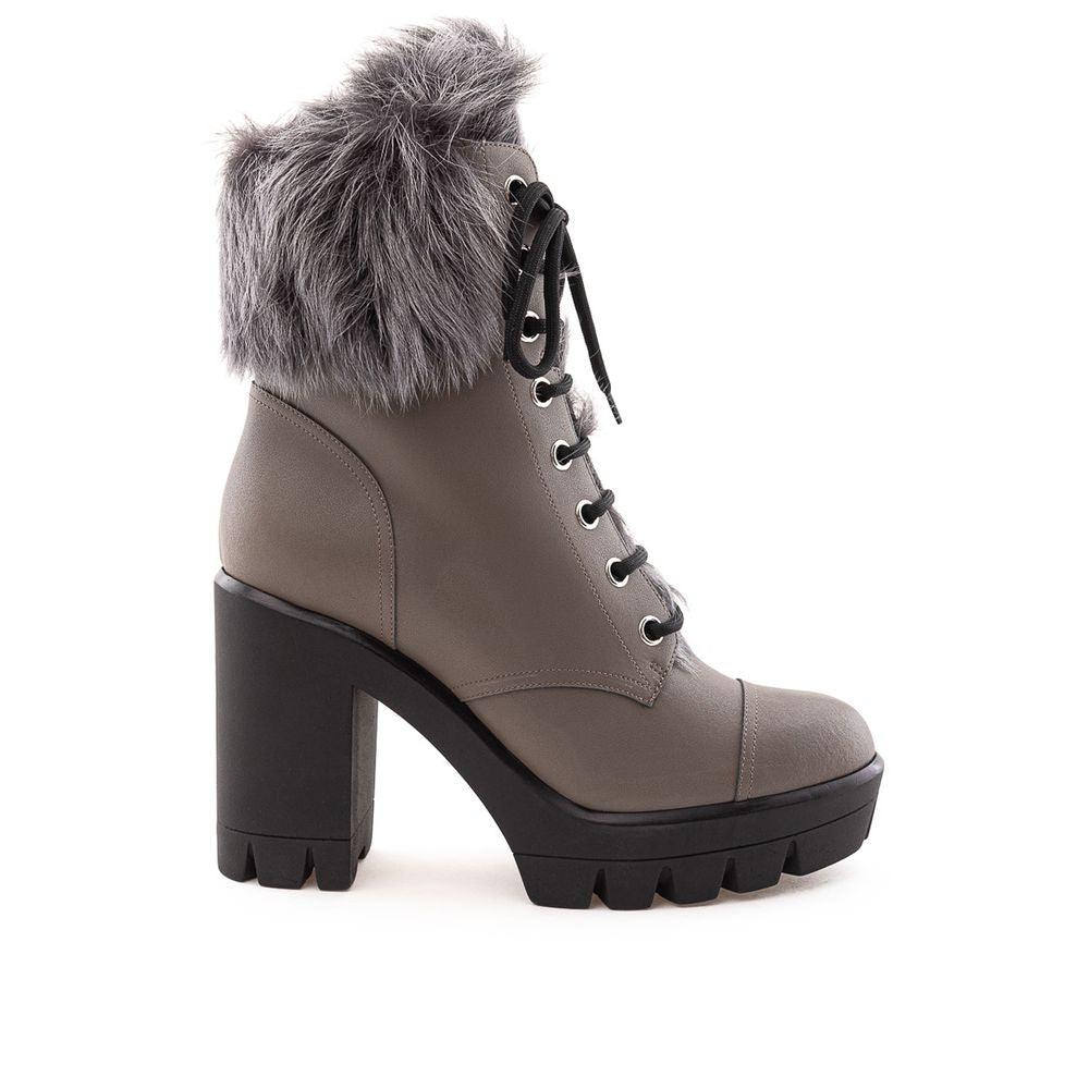 Giuseppe Zanotti Gray Eco Leather Combat Boot - Arichezz.store