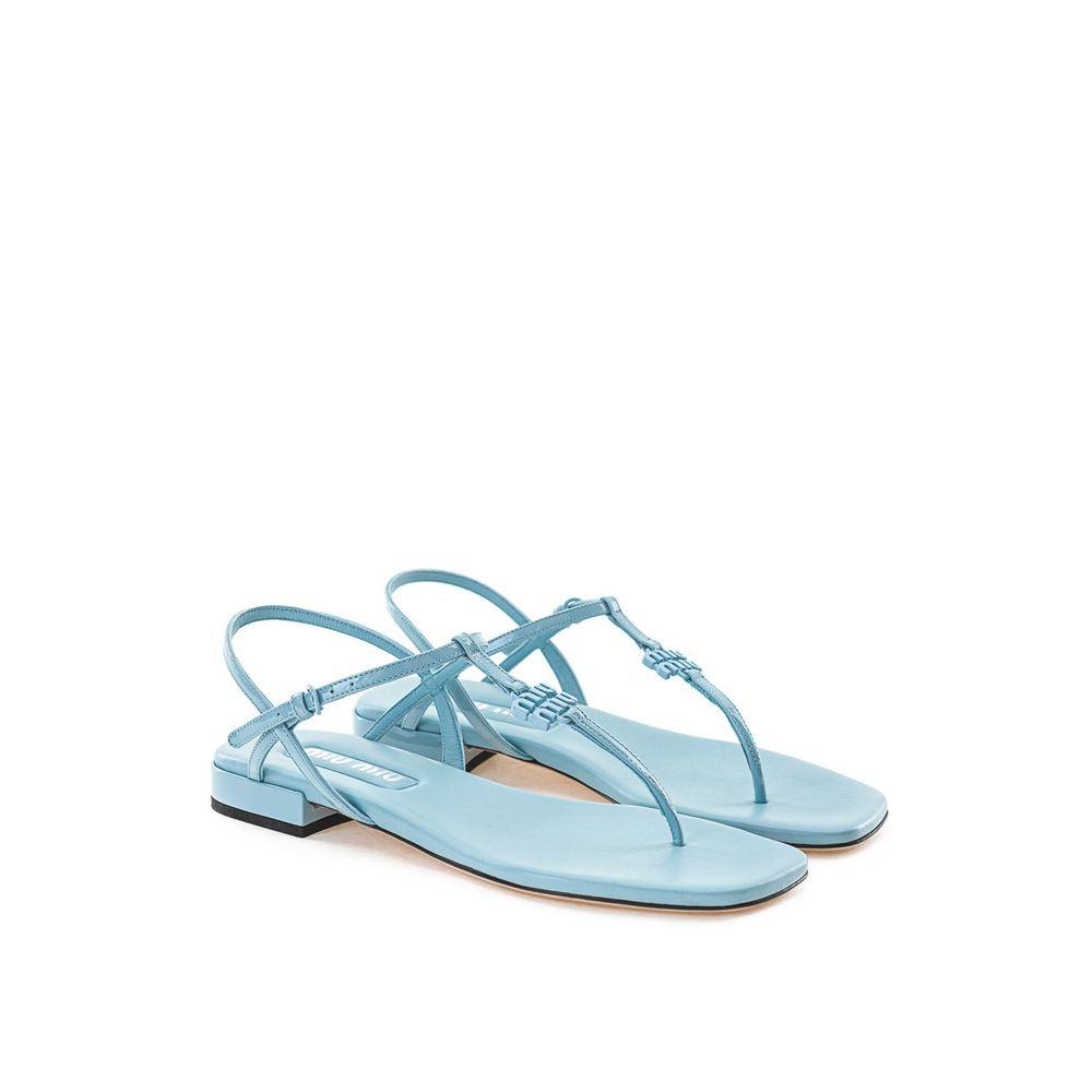 Miu Miu Light Blue Vernice Sandal - Arichezz.store