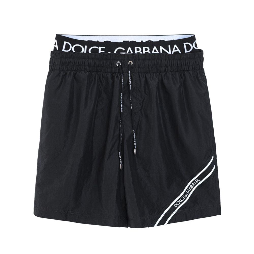 Dolce & Gabbana Black Polyester Swimwear - Arichezz.store