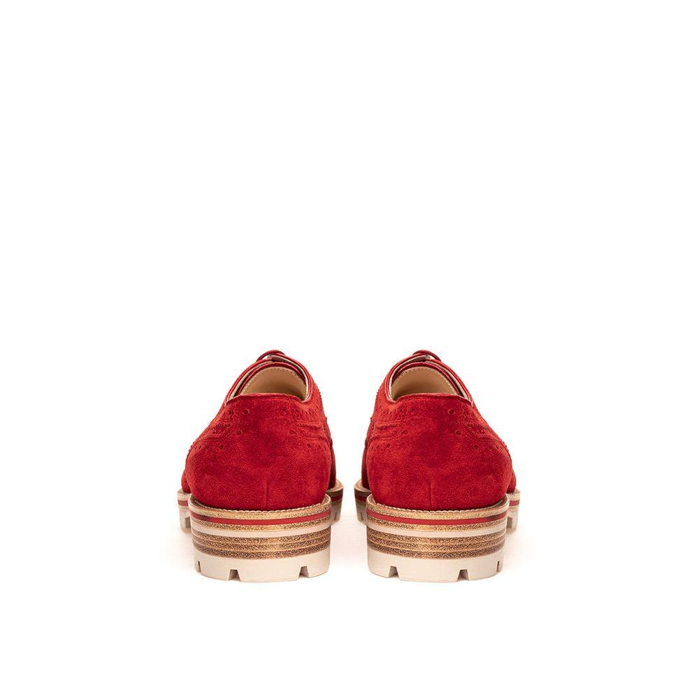 Christian Louboutin Red Suede Flat Shoe - Arichezz.store