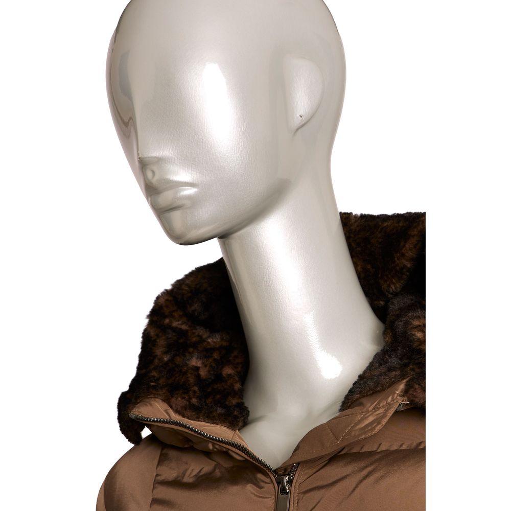 Baldinini Trend Brown Polyester Women's Long Jacket - Arichezz.store