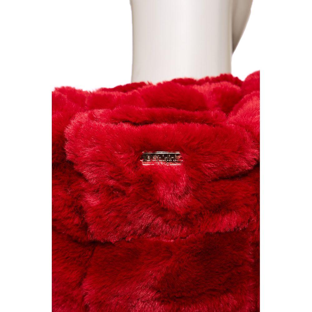 Baldinini Trend Red Eco-Fur Women's Jacket - Arichezz.store