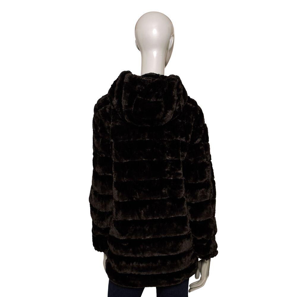 Baldinini Trend Black Eco-Fur Women Jacket - Arichezz.store