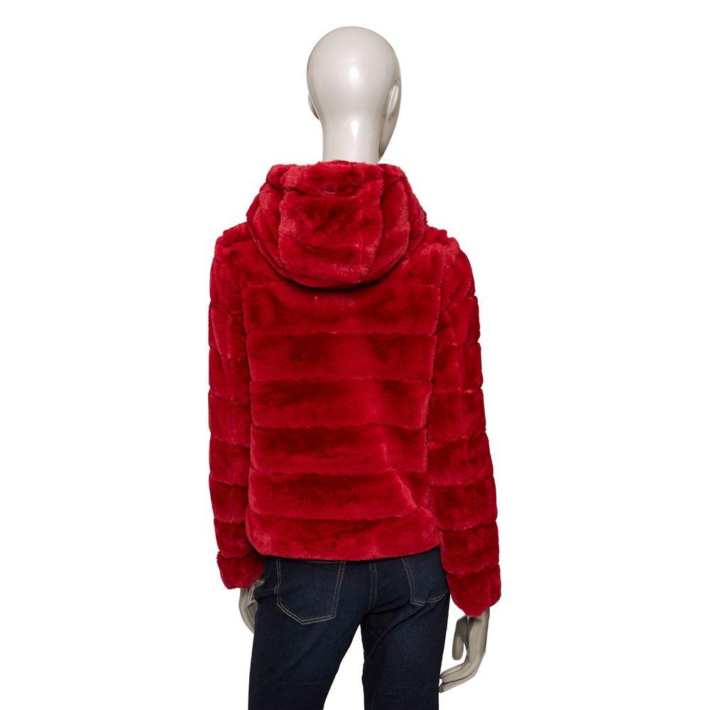 Baldinini Trend Red Eco-Fur Women Jacket - Arichezz.store