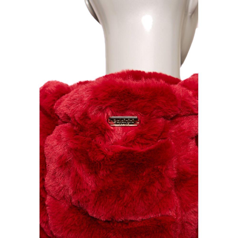 Baldinini Trend Red Eco-Fur Women Jacket - Arichezz.store