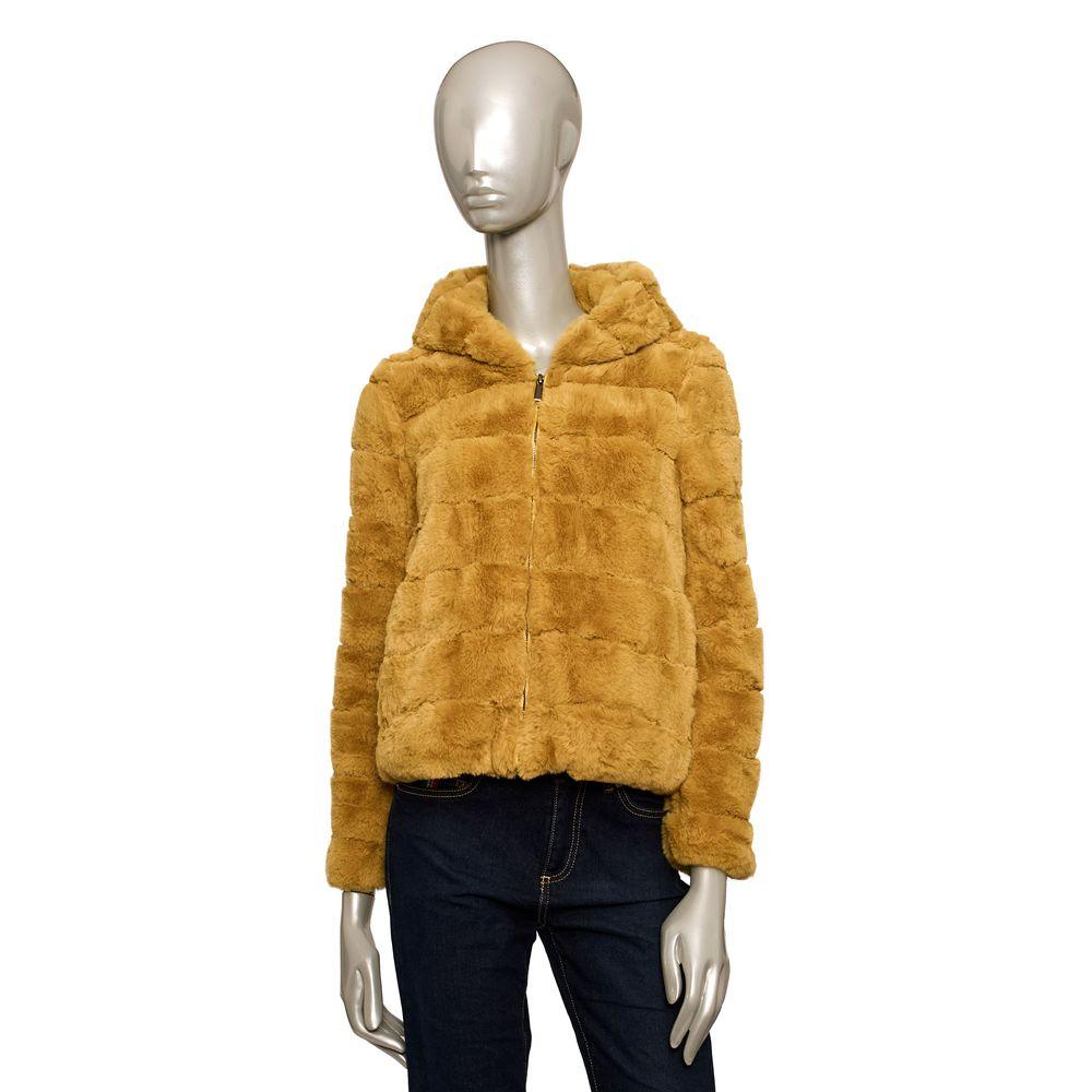 Baldinini Trend Yellow Eco-Fur Women's Jacket - Arichezz.store