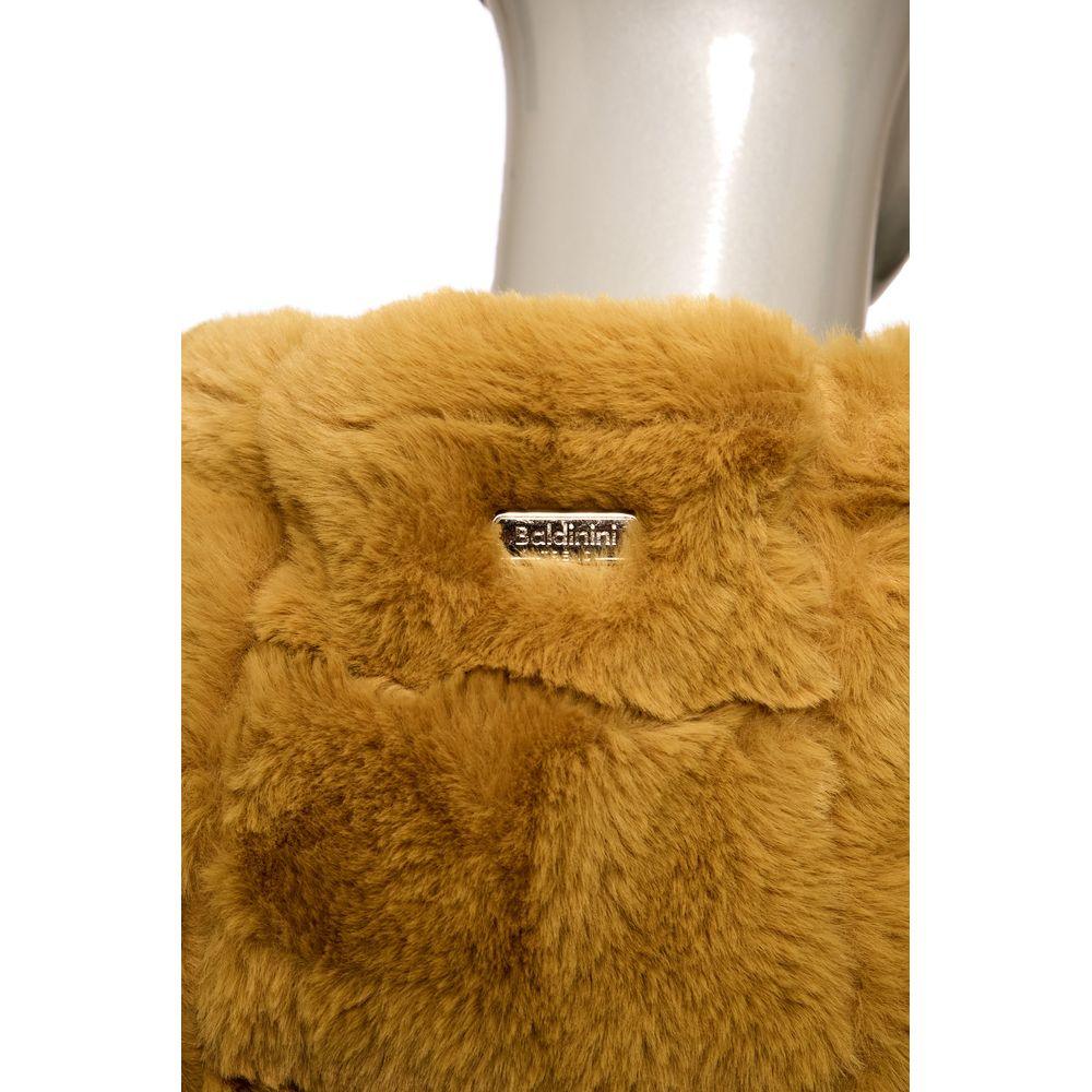 Baldinini Trend Yellow Eco-Fur Women's Jacket - Arichezz.store