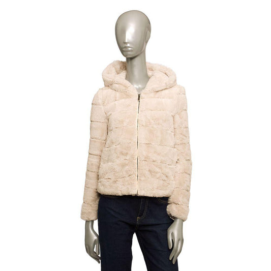 Baldinini Trend Beige Eco-Fur Women Jacket