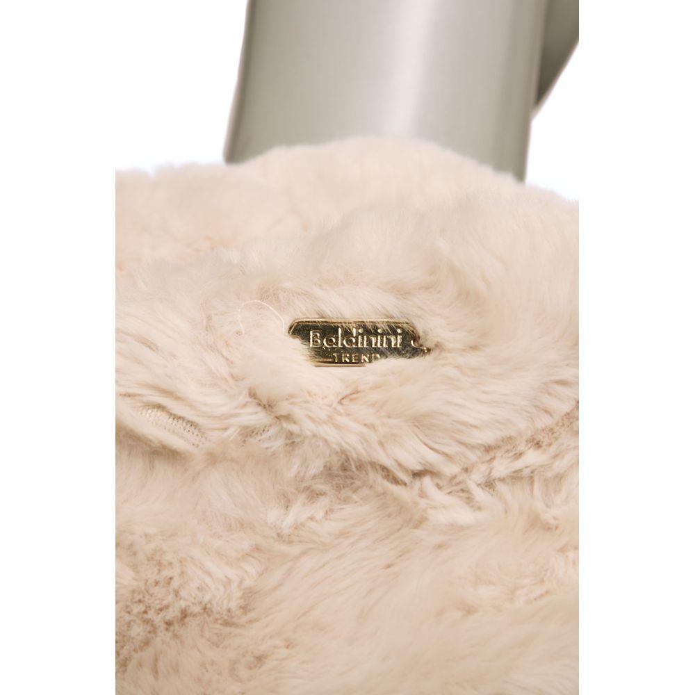 Baldinini Trend Beige Eco-Fur Women Jacket