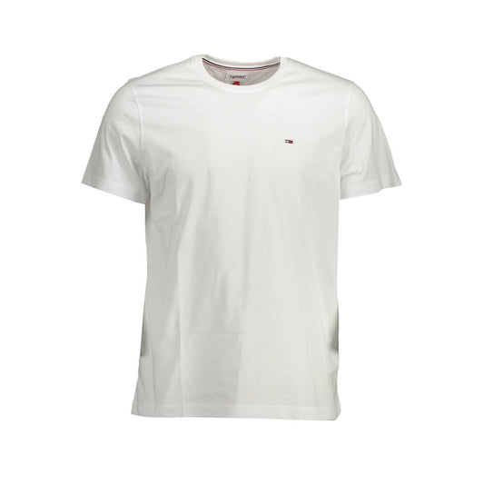 Tommy Hilfiger White Cotton T-Shirt - Arichezz.store