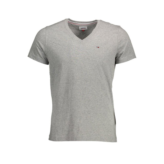 Tommy Hilfiger Gray Cotton T-Shirt - Arichezz.store