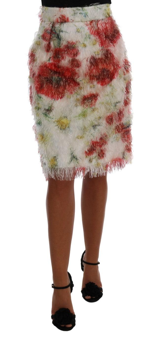 Dolce & Gabbana Elegant Floral High-Waist Pencil Skirt - Arichezz.store