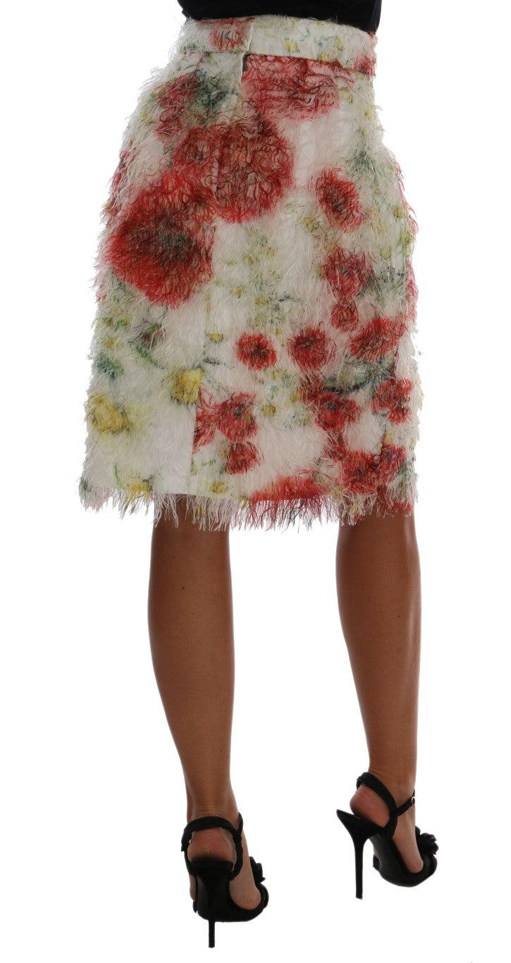 Dolce & Gabbana Elegant Floral High-Waist Pencil Skirt - Arichezz.store