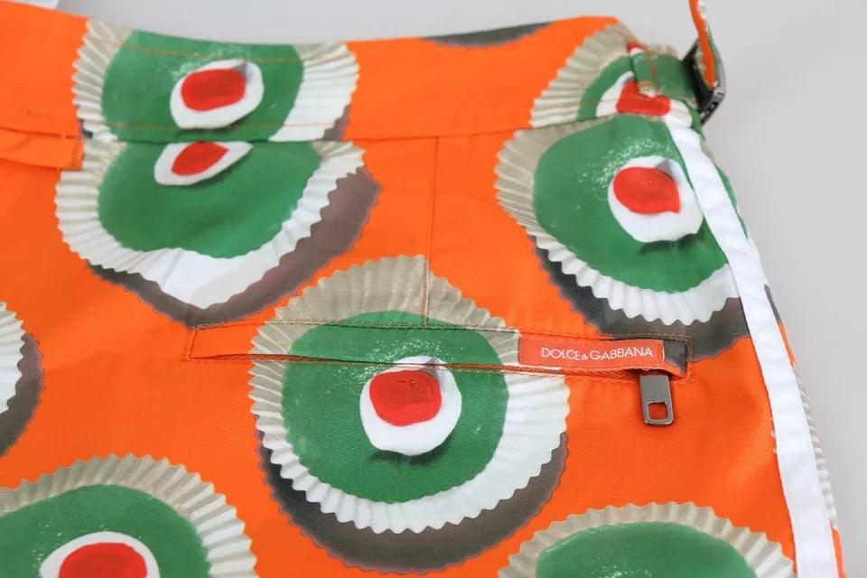 Dolce & Gabbana Orange Cupcake Beachwear Shorts Swimwear - Arichezz.store