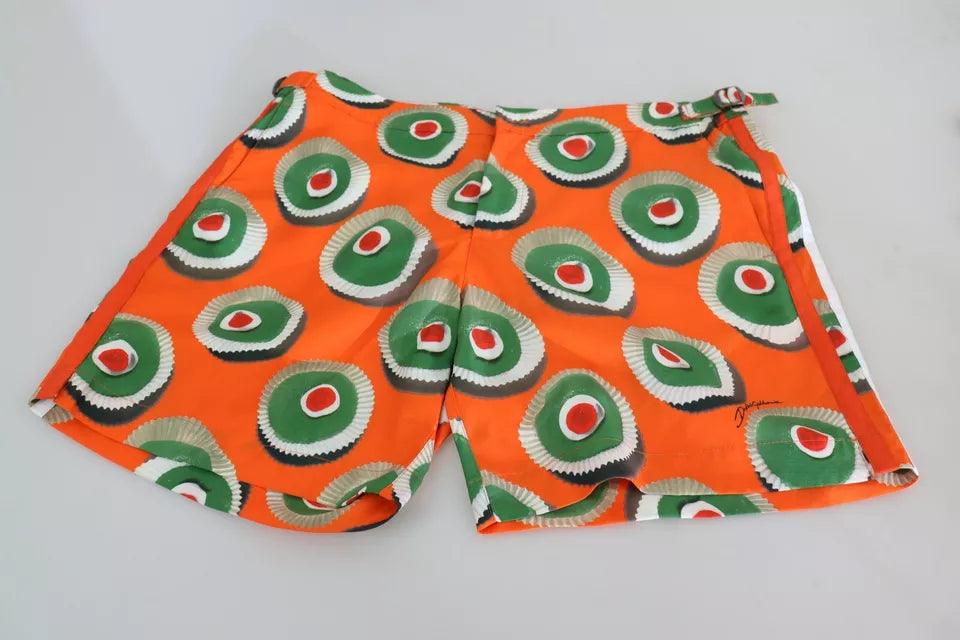 Dolce & Gabbana Orange Cupcake Beachwear Shorts Swimwear - Arichezz.store