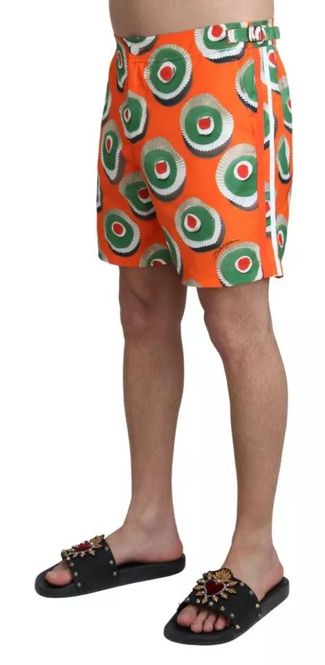 Dolce & Gabbana Orange Cupcake Beachwear Shorts Swimwear - Arichezz.store