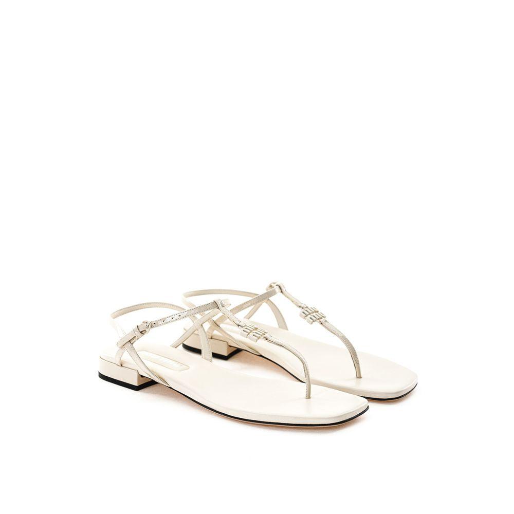 Miu Miu Beige Vernice Sandal - Arichezz.store