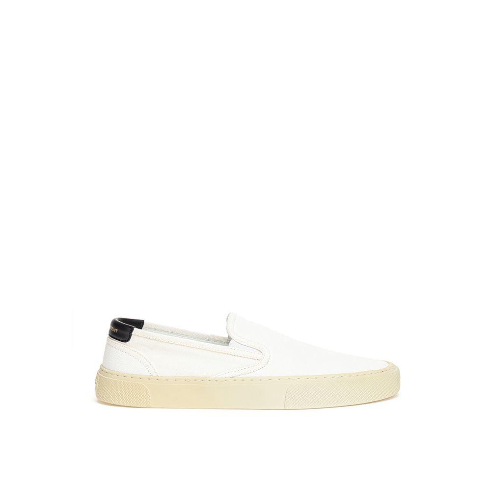 Saint Laurent White Cotton Sneaker - Arichezz.store