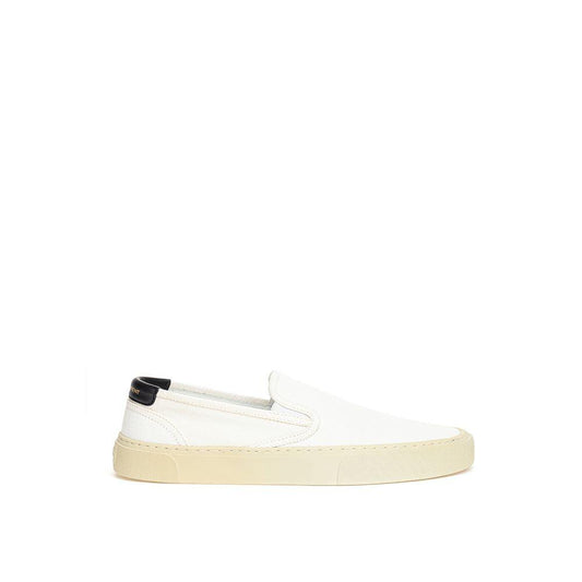 Saint Laurent White Cotton Sneaker - Arichezz.store