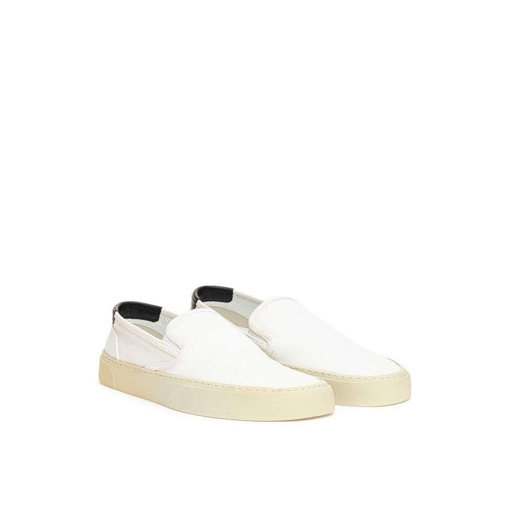 Saint Laurent White Cotton Sneaker - Arichezz.store