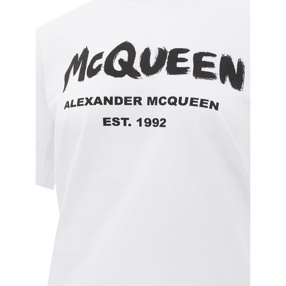 Alexander McQueen White Cotton Tops & T-Shirt - Arichezz.store