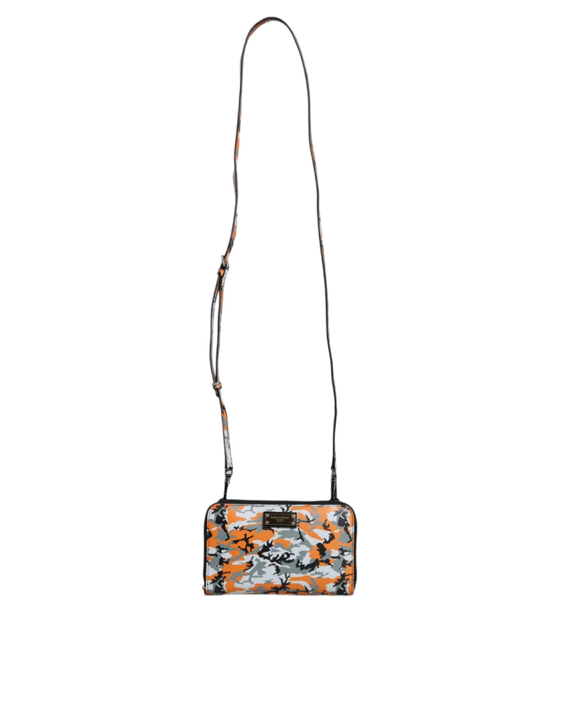 Dolce & Gabbana Multicolor Camouflage Leather Purse Cross Body Bag - Arichezz.store