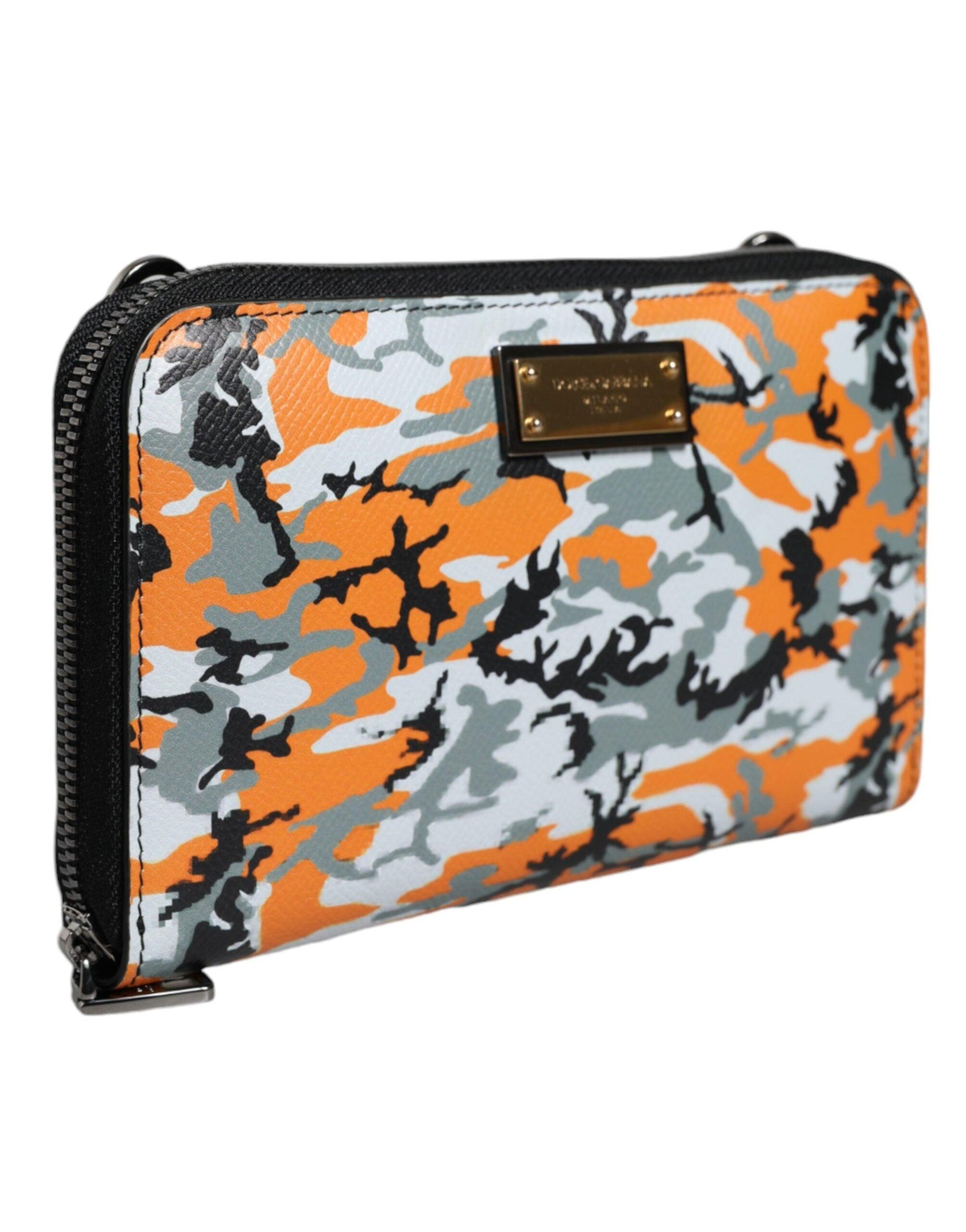 Dolce & Gabbana Multicolor Camouflage Leather Purse Cross Body Bag - Arichezz.store