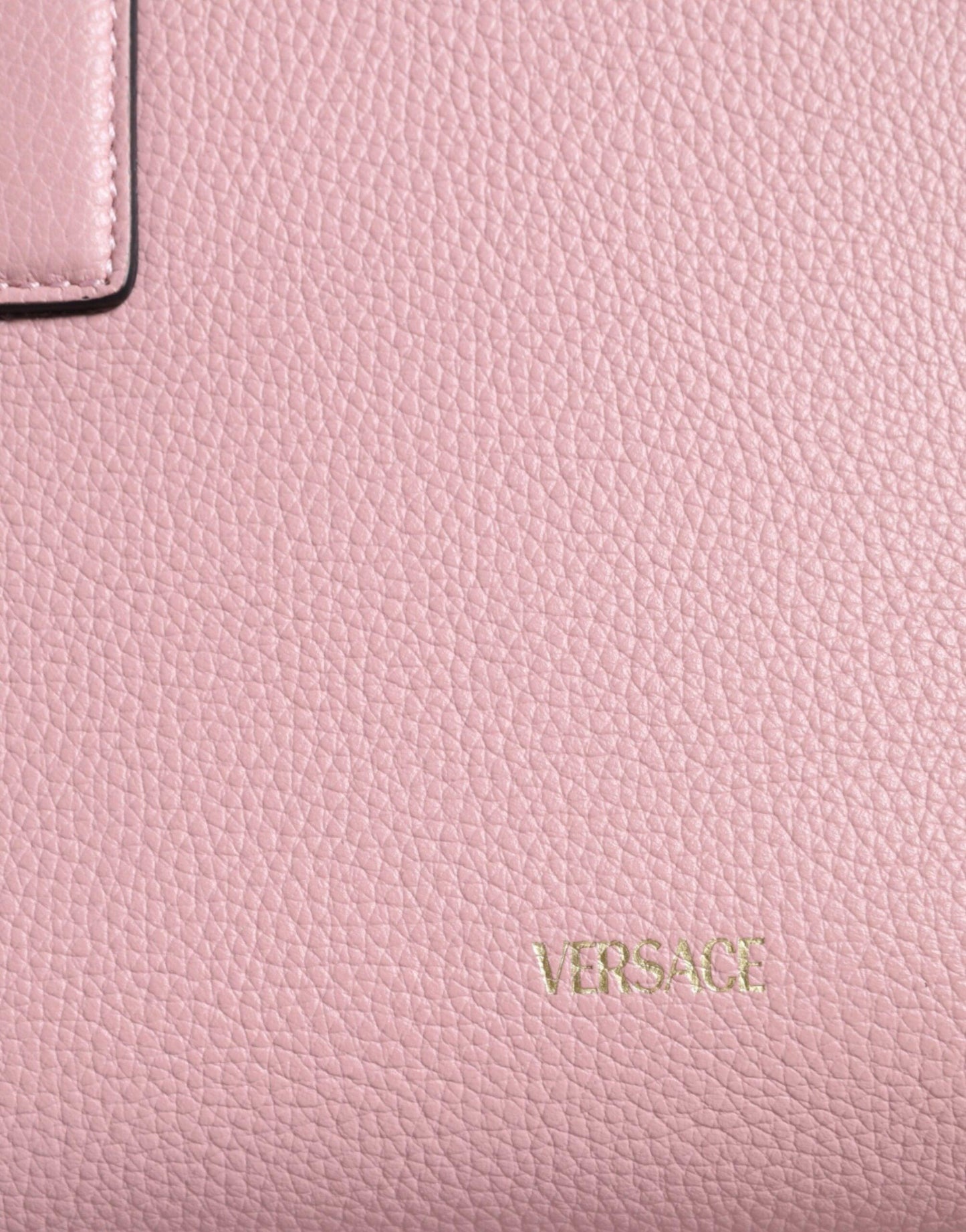 Versace Pink Small Top Handle Grainy Calf Leather Crossbody Bag - Arichezz.store