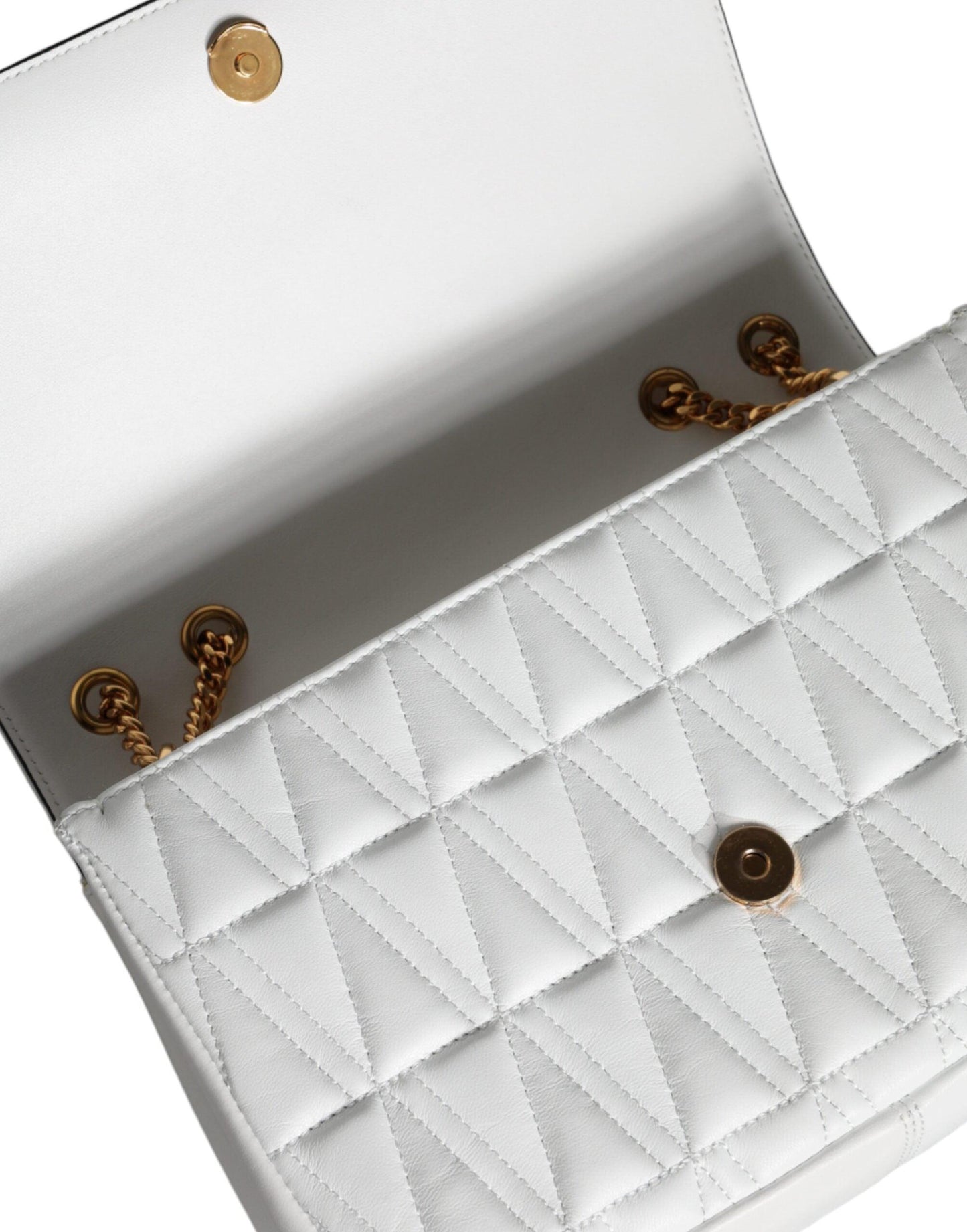 Versace White Mini Nappa Leather Crossbody Shoulder Bag - Arichezz.store