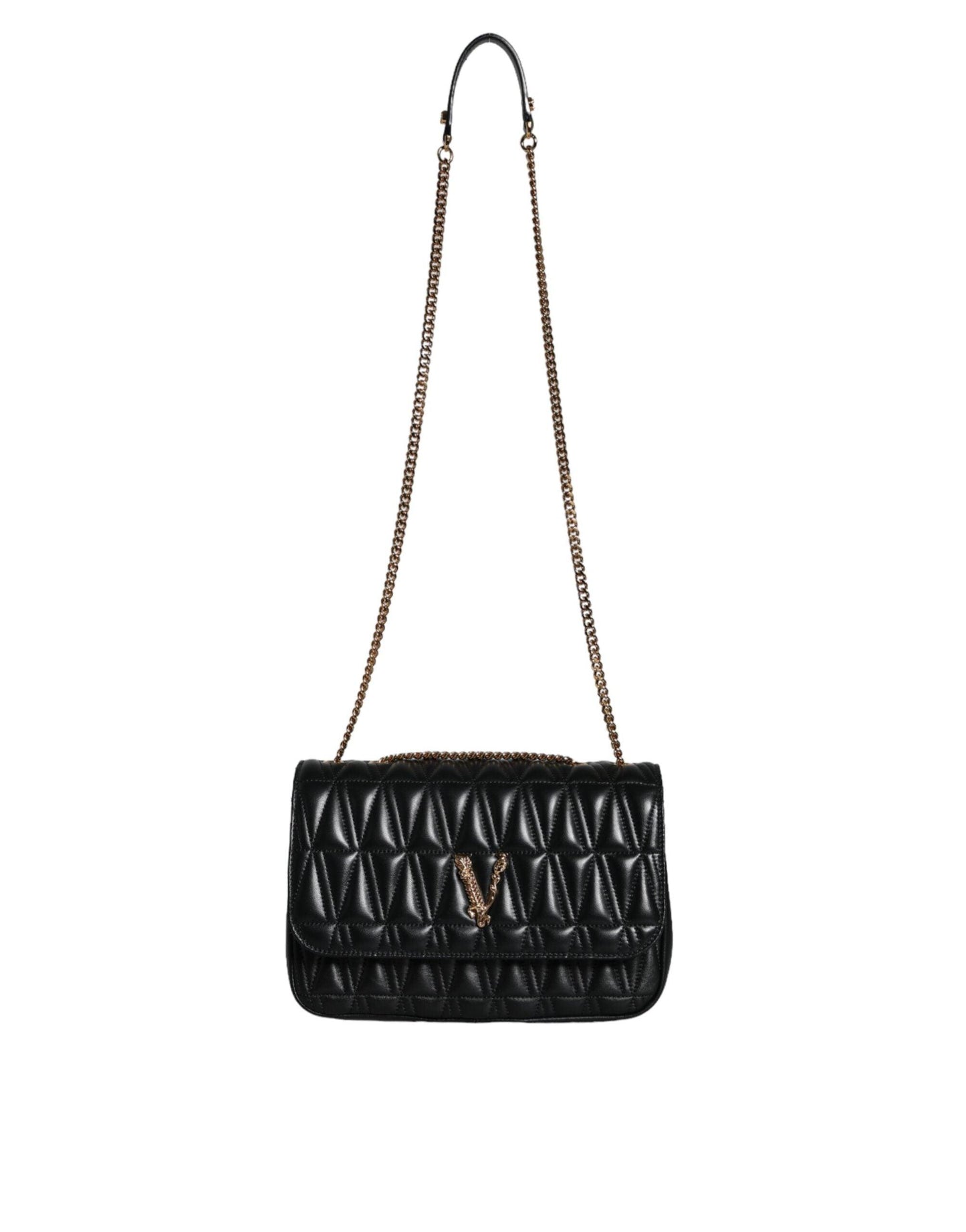 Versace Black Mini Nappa Leather Crossbody Shoulder Bag - Arichezz.store