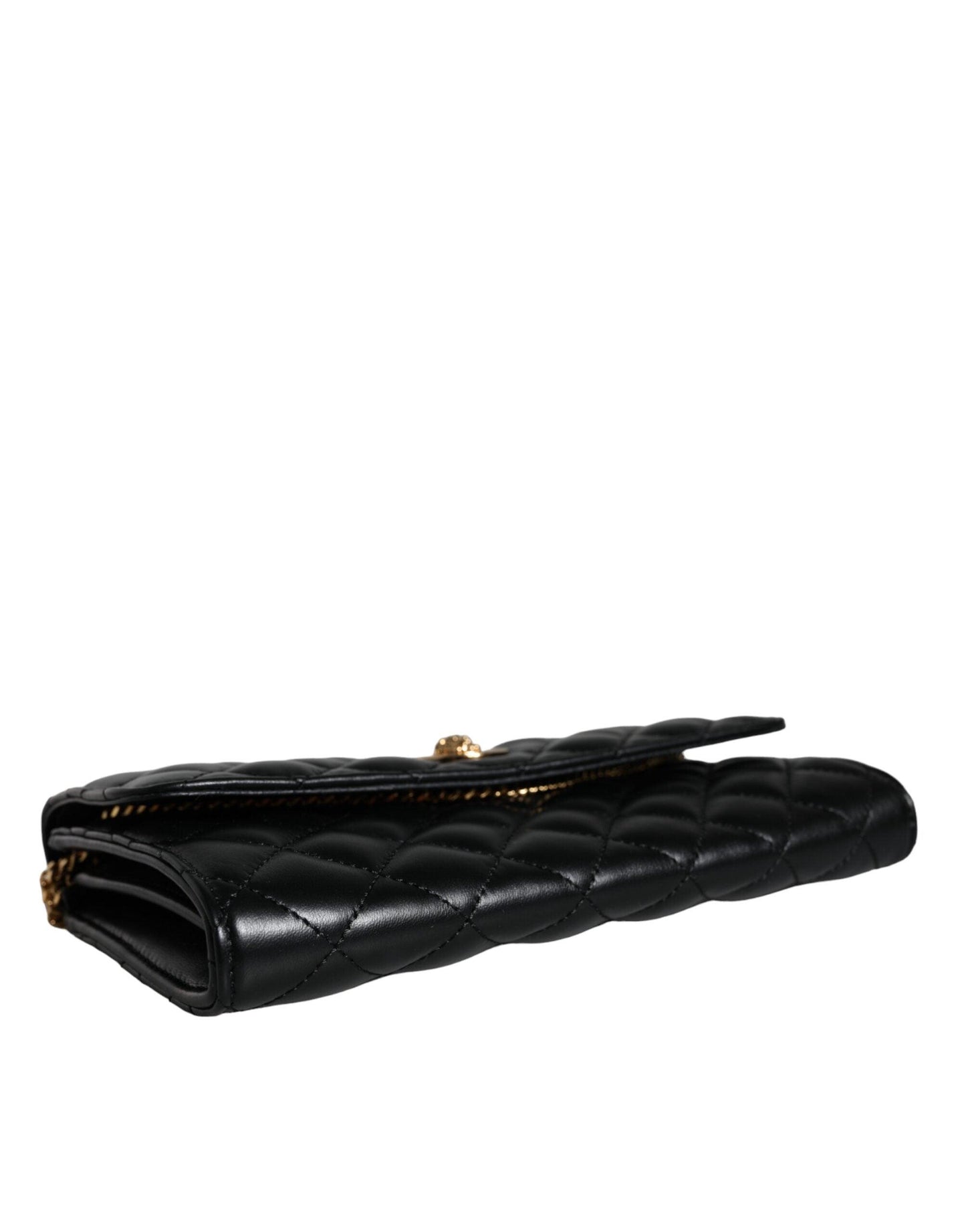 Versace Black Quilted Nappa Leather Crossbody Shoulder Bag - Arichezz.store