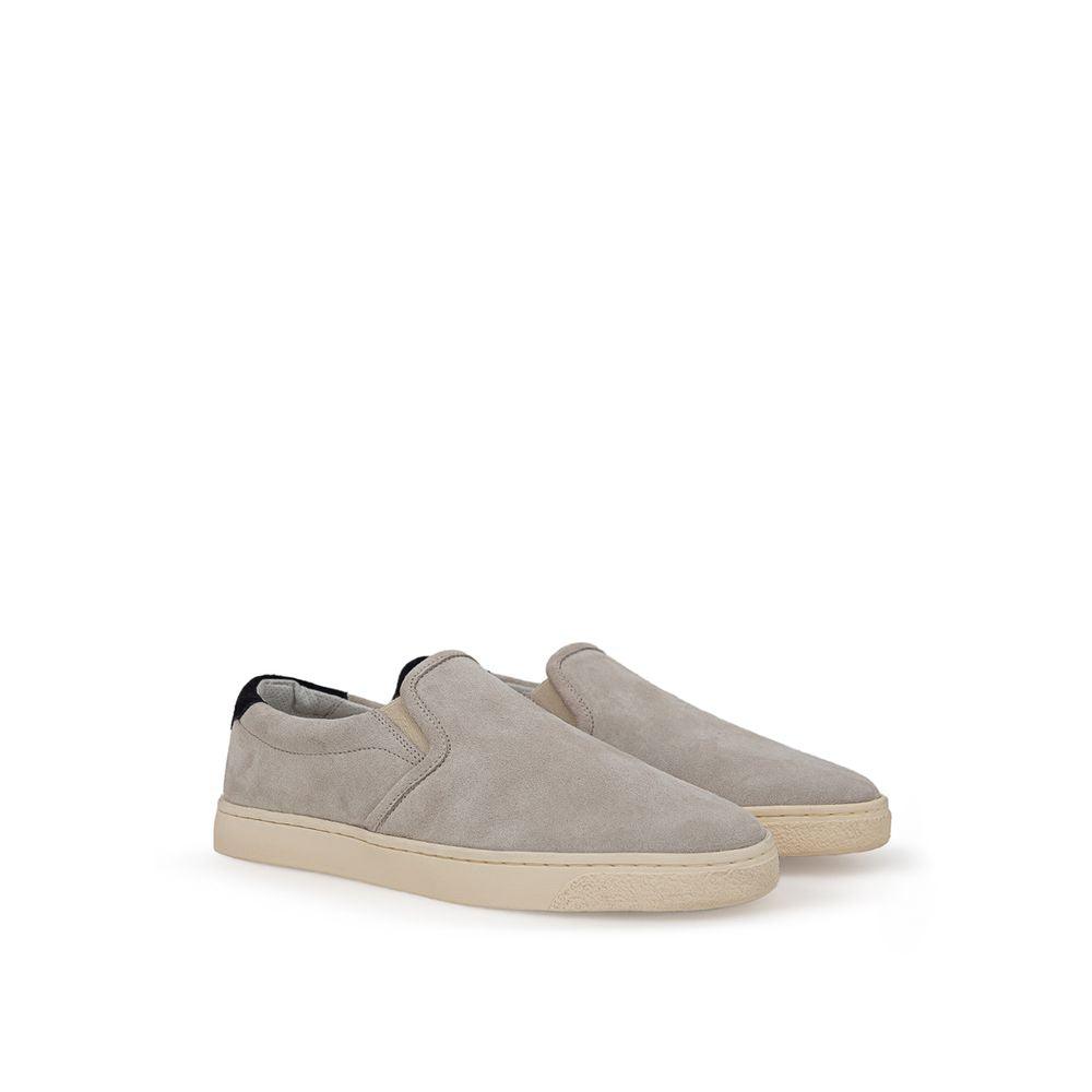 Brunello Cucinelli Gray Leather Sneaker - Arichezz.store