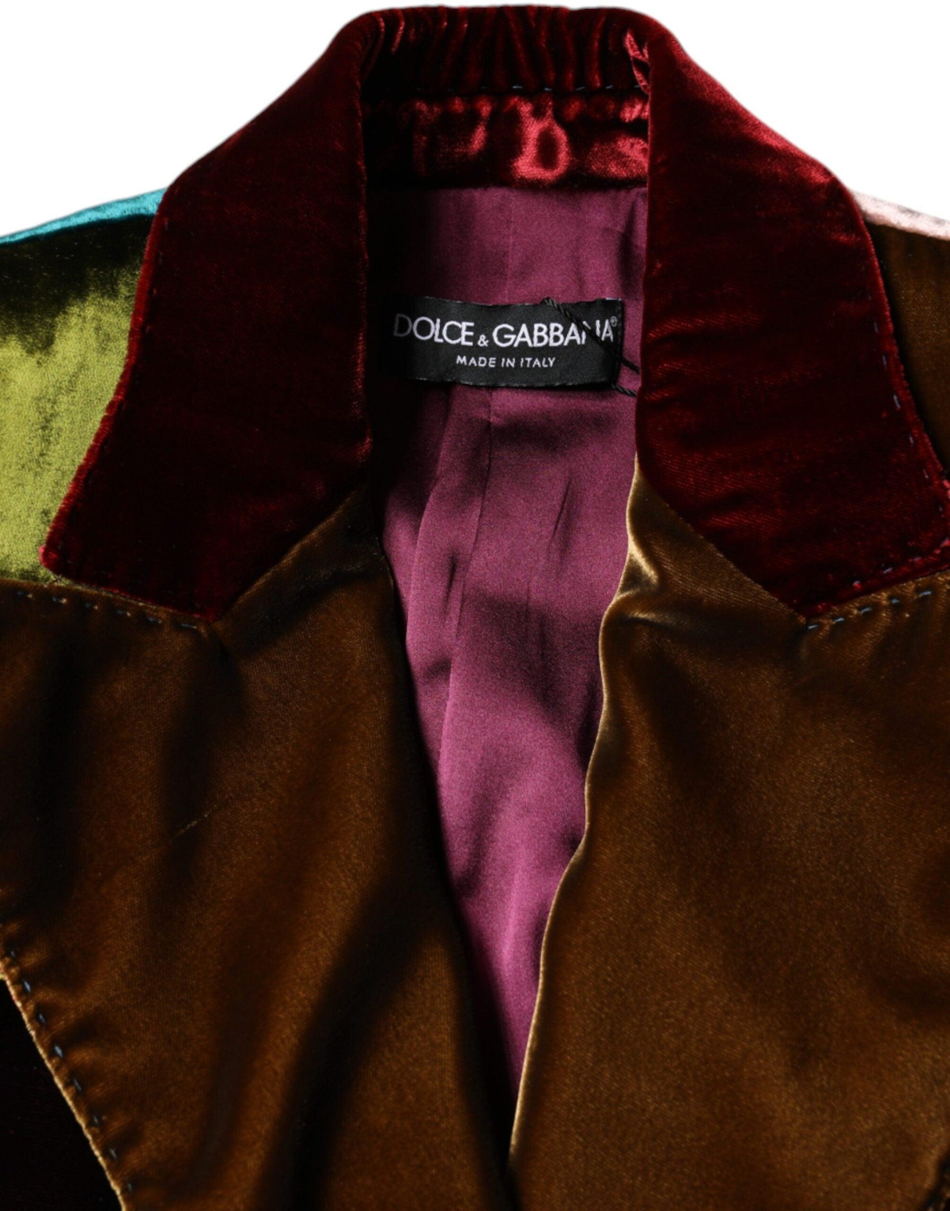 Dolce & Gabbana Multicolor Double Breasted Blazer Jacket - Arichezz.store