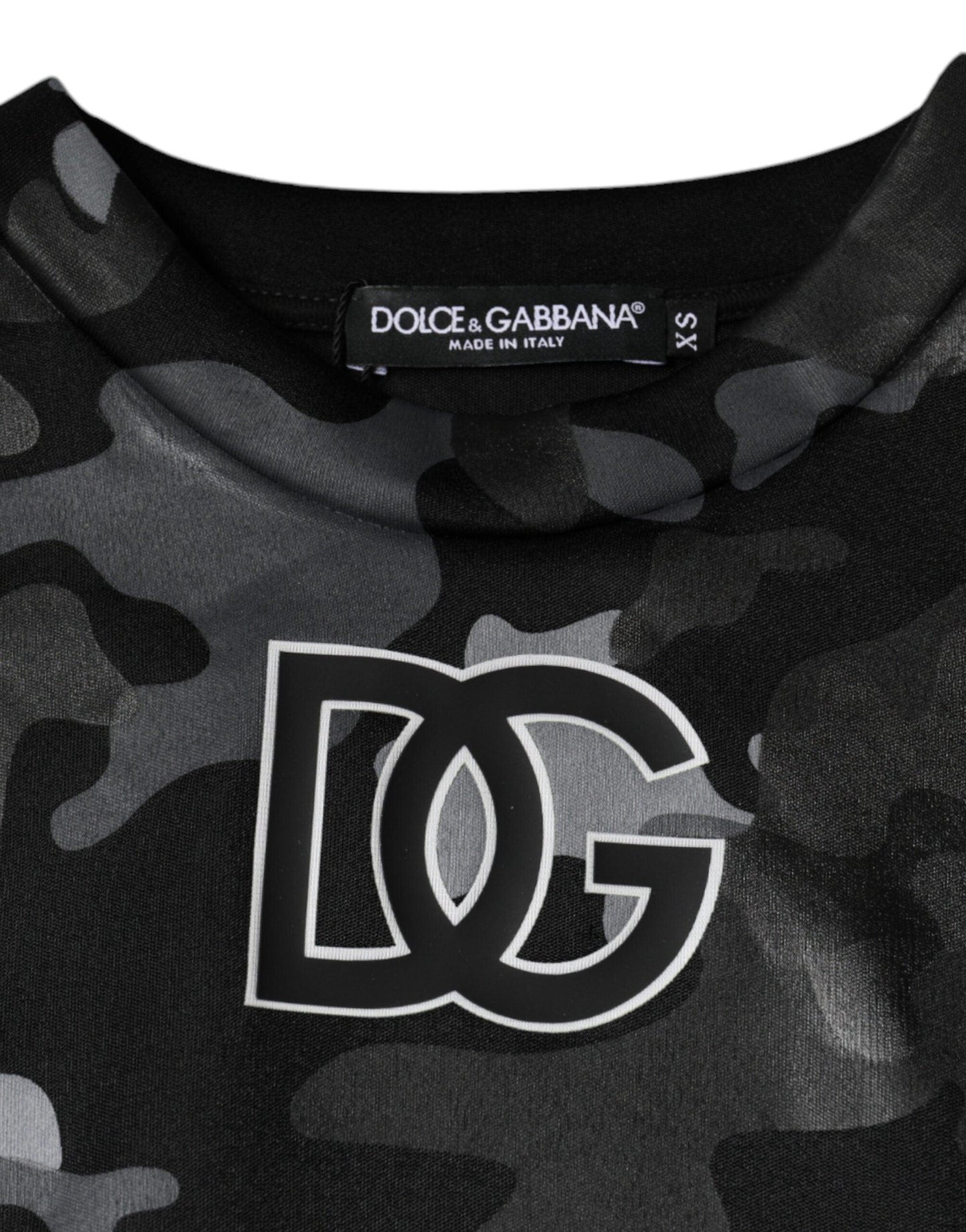 Dolce & Gabbana Black Camouflage Round Neck Sweatshirt Sweater - Arichezz.store