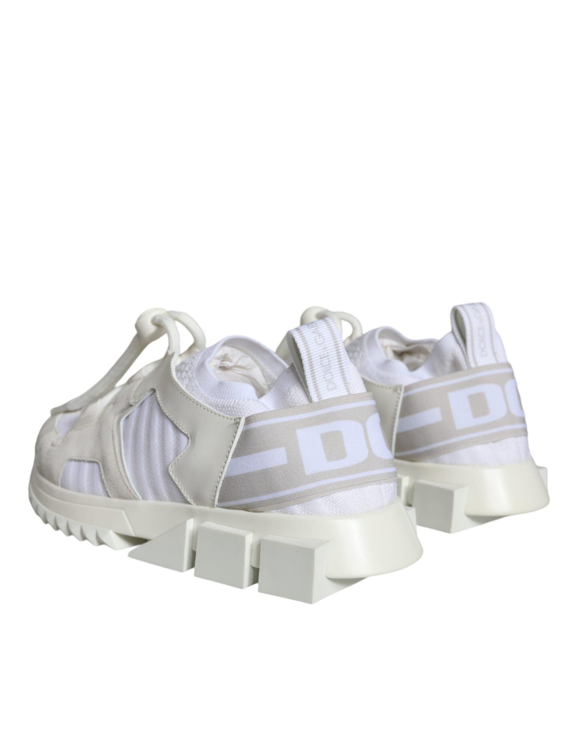 Dolce & Gabbana White Mesh Sorrento Trekking Sneakers Shoes - Arichezz.store