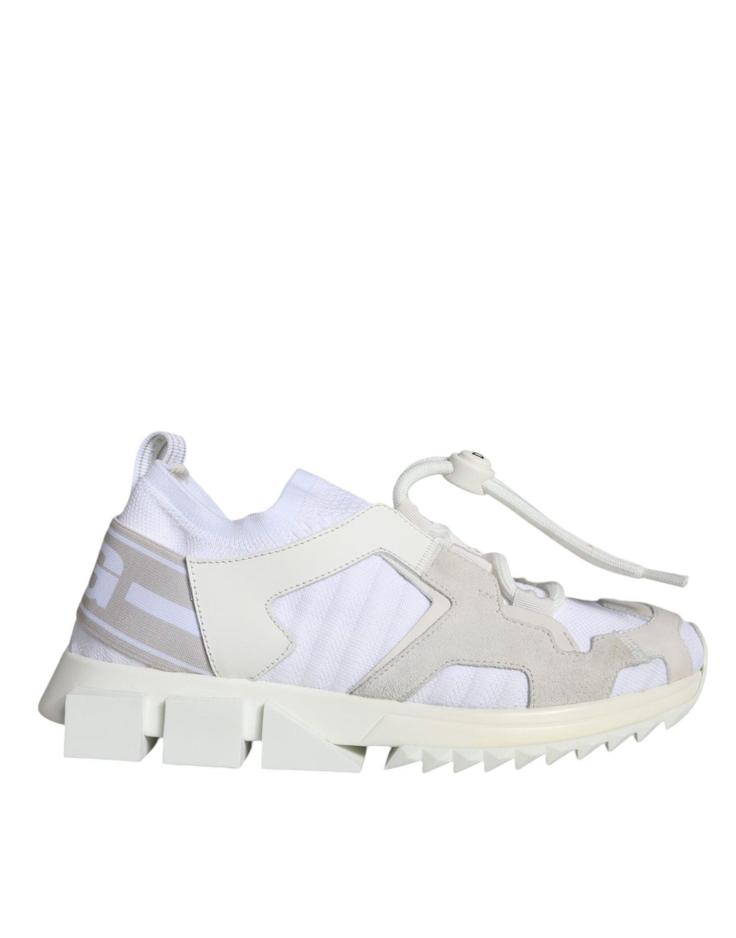 Dolce & Gabbana White Mesh Sorrento Trekking Sneakers Shoes - Arichezz.store