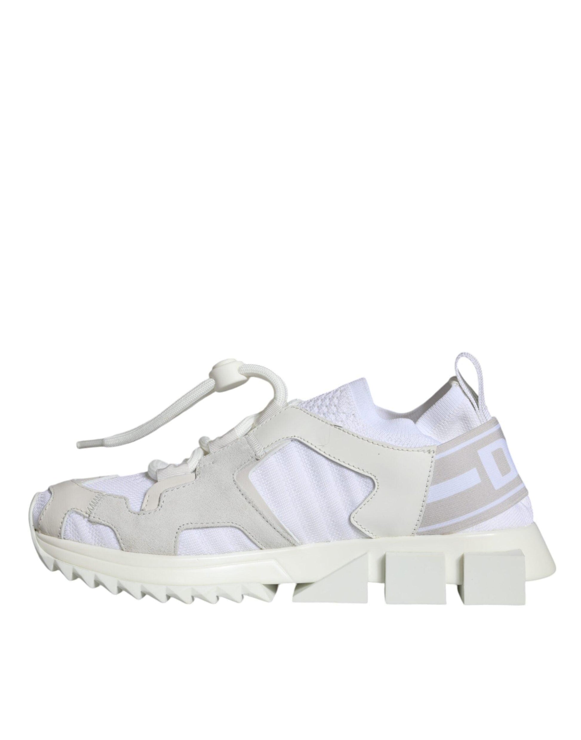 Dolce & Gabbana White Mesh Sorrento Trekking Sneakers Shoes - Arichezz.store