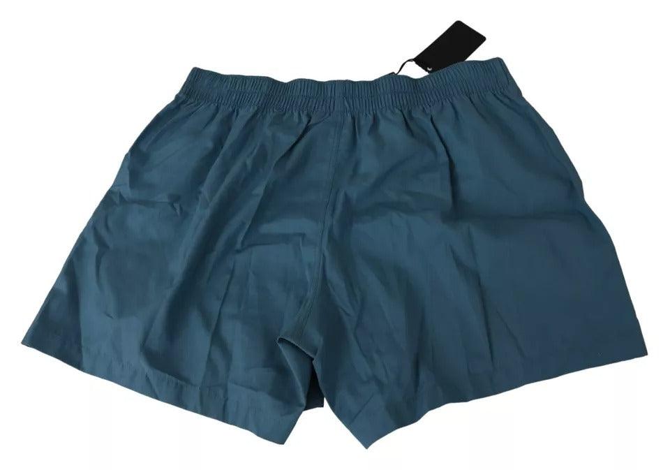 Dolce & Gabbana Blue Cotton Regular Boxer Shorts Underwear - Arichezz.store