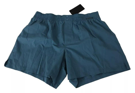 Dolce & Gabbana Blue Cotton Regular Boxer Shorts Underwear - Arichezz.store