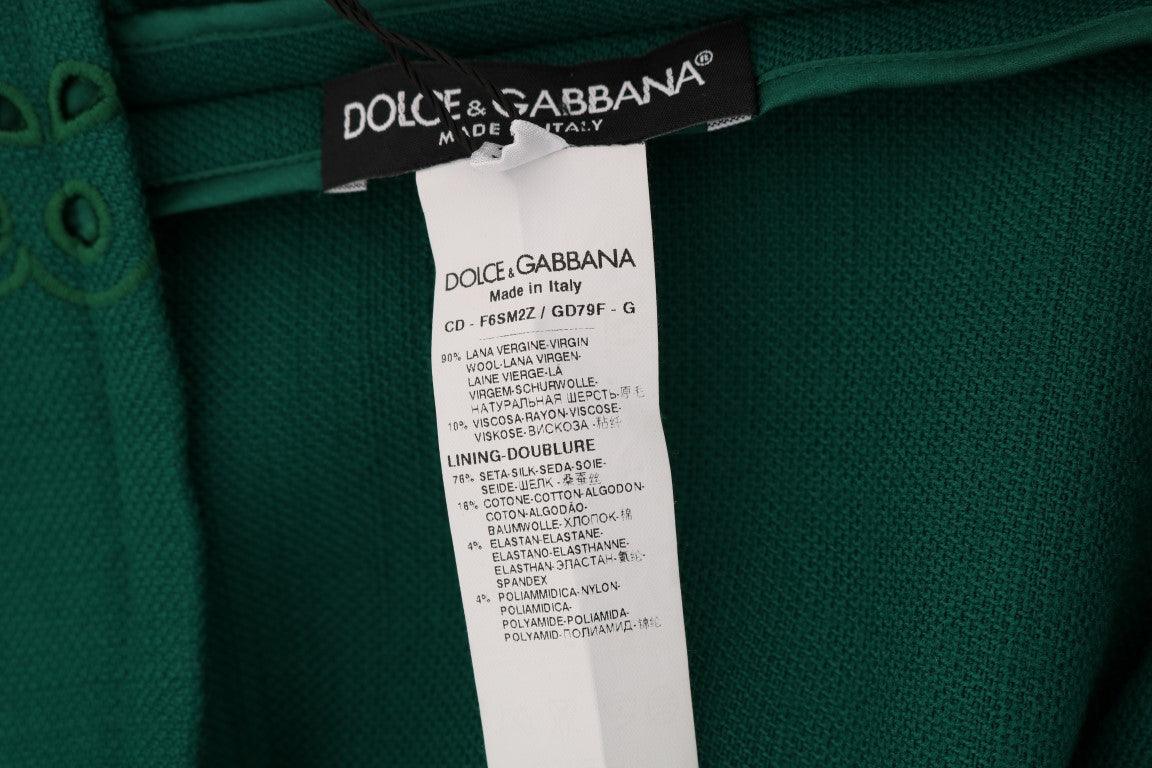 Dolce & Gabbana Elegant Green A-Line Sheath Dress - Arichezz.store