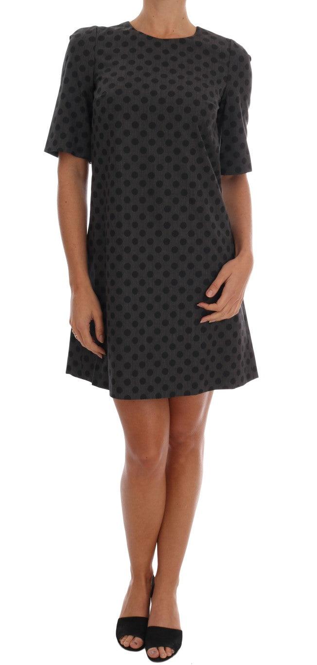 Dolce & Gabbana Elegant Polka Dot Wool Blend Dress - Arichezz.store