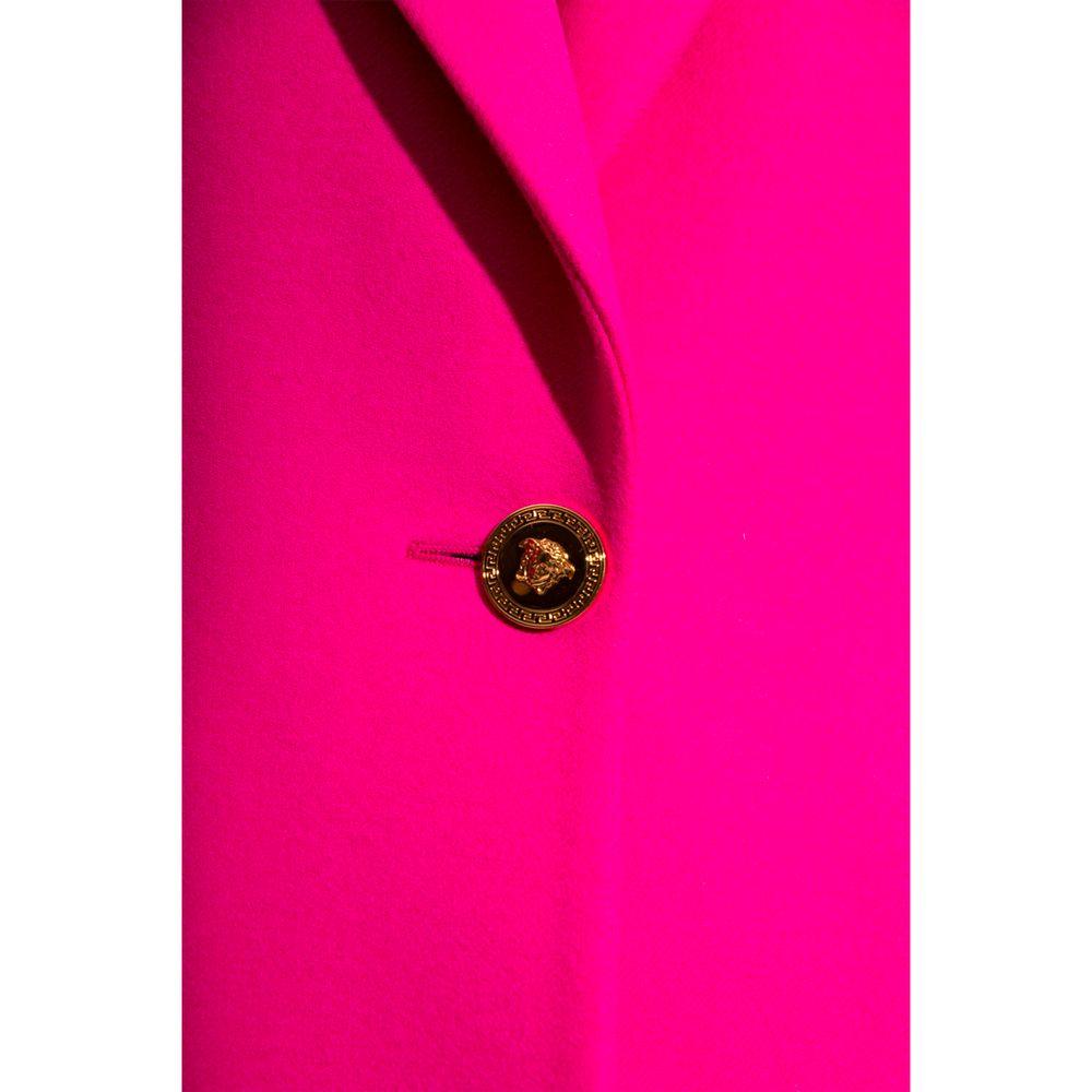 Versace Fuchsia Wool Long Coat