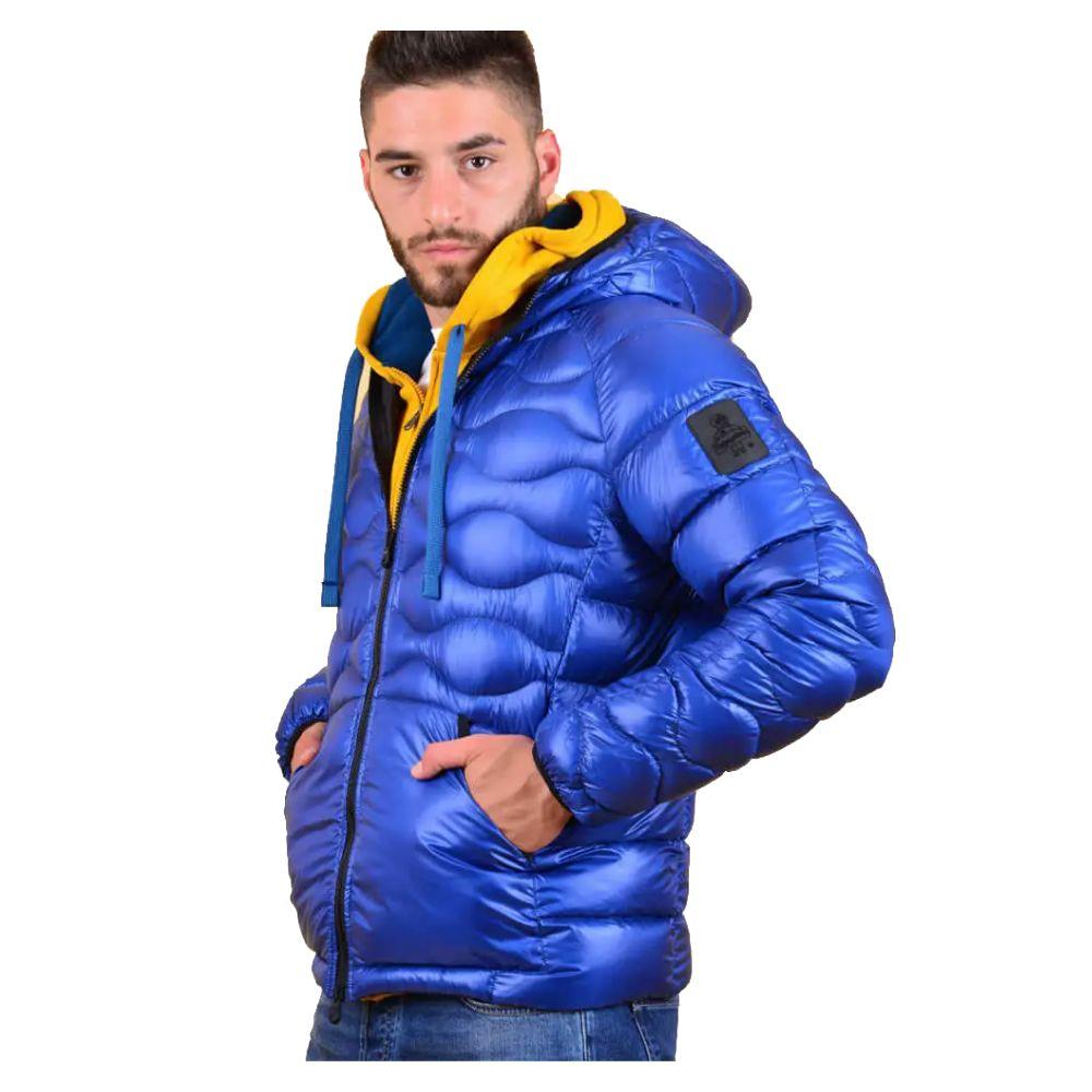 Refrigiwear Blue Nylon Mens Down Jacket - Arichezz.store