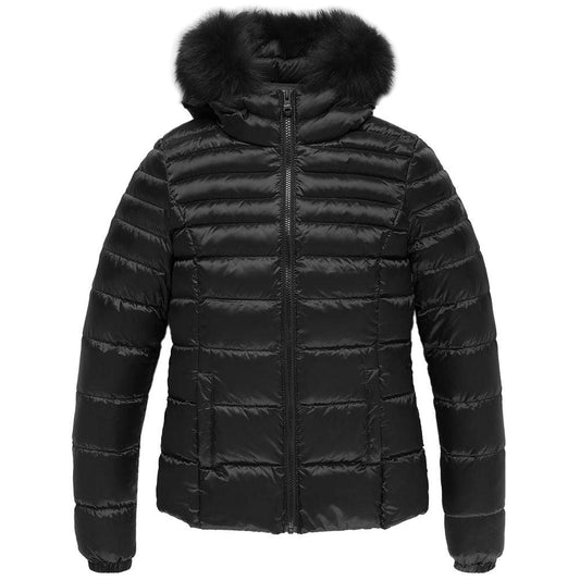 Refrigiwear Women's Black Nylon Short Down Jacket - Arichezz.store